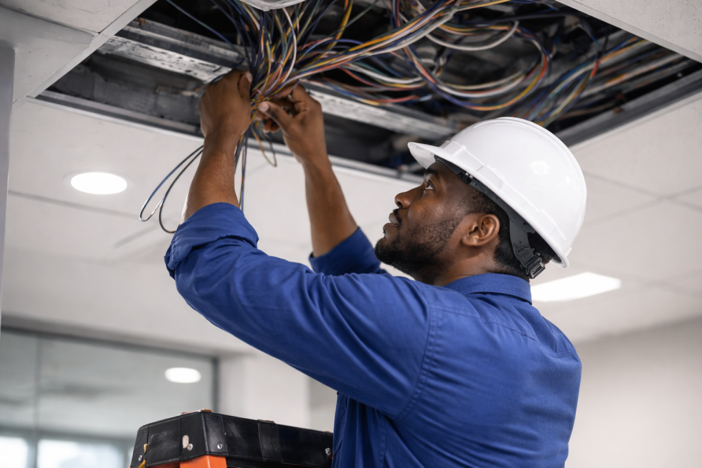 Commercial Electrical Installation – Office Park Upgrade East London | Eurex Electrical Contractors East London